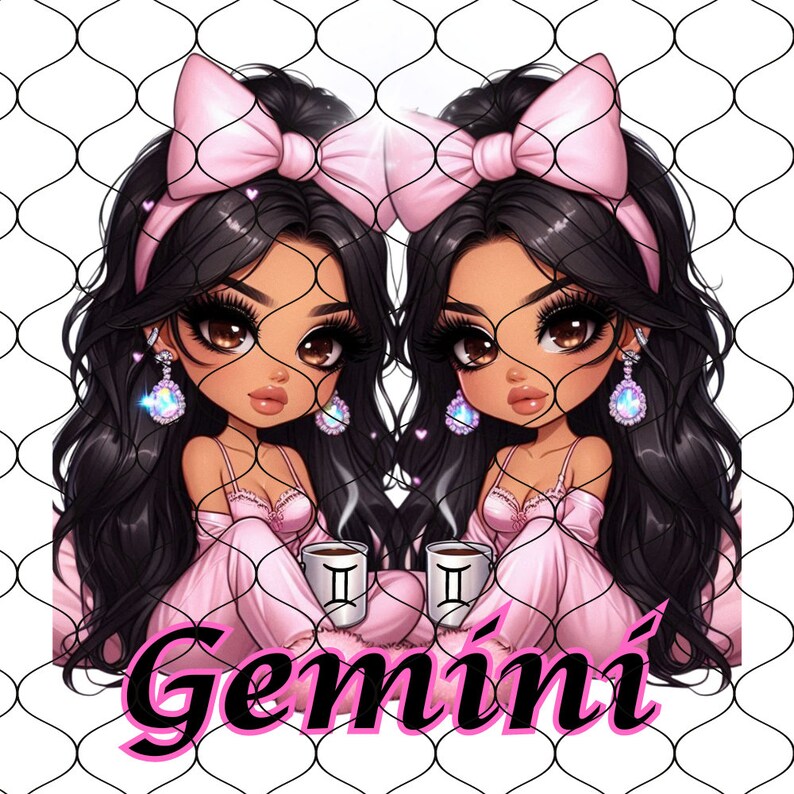 Pacchetto Png zodiaco, 12 PNG TRASPARENTI, Segno zodiacale Png, Chibi Latina Zodiac Girl Png, Donna Latina Png, Latina Png, Chibi Png, Chibi Clipart immagine 8