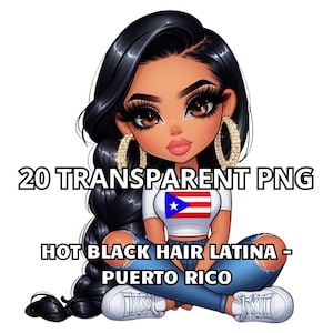 20 Hot Black Hair Latina - Puerto Rico, Gorgeous Puerto Rican Girl, Puerto Rican Png,Latina Png,Chibi Girl Png,Boricua Png,Proud Puerto Rican