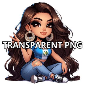 Chibi Hot Latina - Guatemala,TRANSPARENT PNG, Guatemalan Girl Png, Guatemala Png, Guatemala Flag, Guatemalan Png, Latina Png, Latina Clipart