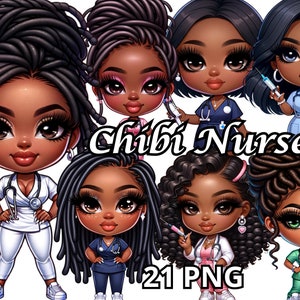 Infermiera afroamericana Chibi, 21 Png, Png infermiera, Clipart infermiera, Png vita infermiera, Mamma infermiera, Png regina melanina, Clipart donne nere, Ragazza afro