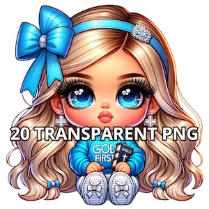DIO PRIMA, Chibi Cute Blonde Baby Girl Png, 20 PNG, Chibi Girl Clipart, Chibi Girl Png, Chibi Dolls Png, Chibi Dolls Clipart, Latina Baby Girl