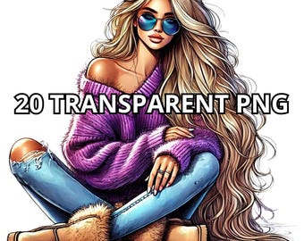 Fashion Girl Clipart, 20 PNG, Glam Girl Png, Fashionista Clipart, Fashion Clipart,Girl Boss Clipart,Glam Girl Clipart,Luxury Png,Fashion Png