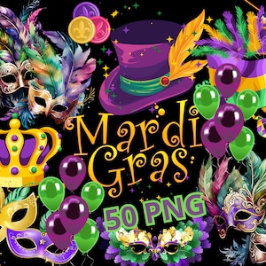 Karneval-Clipart, 50 PNG, Karneval-Dekor, Karneval-Png, Karneval-Png-Bundle, Happy Mardi Gras-Png, Karneval-Png, Karneval-Png-Dateien