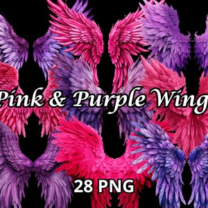 Pink & Purple Wings, 28 PNG, Angel Wings Clipart, Wings Clipart,Heaven Clipart,Fairy Wings,Angel Wings Png,Angel Clipart,Wings Png,Angel Png