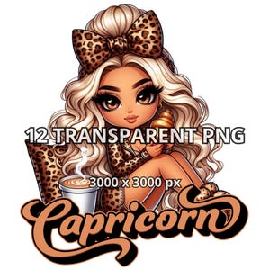Pacchetto PNG Zodiaco, 12 PNG TRASPARENTI, Segno Zodiacale PNG, Ragazza Zodiaco Latina Chibi PNG, Donna Latina PNG, Latina PNG, Chibi PNG, Clipart Chibi