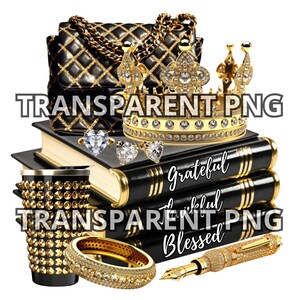 Dankbare, dankbare, gesegnete Clipart, Fashion Girl Clipart, Fashion Clipart, Glam Girl Clipart, Planner Girl Clipart, Blessed Png, Luxury Png