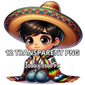 Super schattige Chibi Mexicaanse jongen clipart, 12 PNG, Mexico cliparts, Latino jongens clipart, Mexicaanse jongen PNG, kleine jongen PNG, jongen illustraties, Spaanse jongen