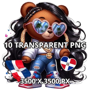 Super Fofo República Dominicana Feminino Teddy Bear Png, 10 TRANSPARENT PNG, República Dominicana Png, Bandeira da República Dominicana Png,Dominican Teddy