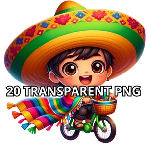 Super süße Chibi Mexikanischer Junge Clipart, 20 PNG, Mexiko Cliparts, Latino Jungen Clipart, Mexikanischer Junge Png, Kleiner Junge Png, Junge ClipArt, Hispanischer Junge