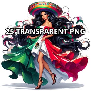 Gorgeous Mexicana Png, 25 Png, Chicana Clipart, Chicana Png, Mexicana Clipart, Latina Png, Latina Clipart, Chingona Png, Mexican Proud Png