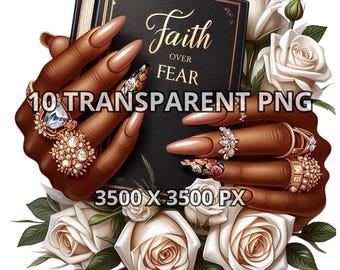10 Faith Over Fear Png,Black Woman Png, Black Girl Png, Black Girl Magic Png, Black Queen Png,Afro Girl Png,Melanin Queen Png,Afro Queen Png