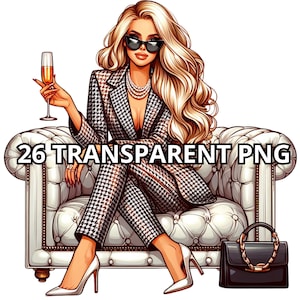 Fashion Girl Clipart, 26 PNG, Glam Girl Png, Clipart fashionista, Fashion Clipart, Clipart capo ragazza, Glam Girl Clipart, Png di lusso, Png di moda