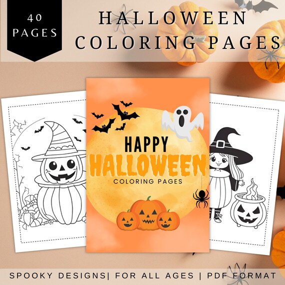 Halloween Coloring Pages | Halloween Kids Activities | Cute Coloring Book for Children | Instant Download | Kids Coloring | Hygge Coloring