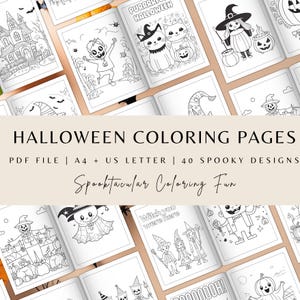 Halloween Coloring Pages | Kleurboek Halloween | Cute and Spooky | PDF Printable | Coloring for Kids |