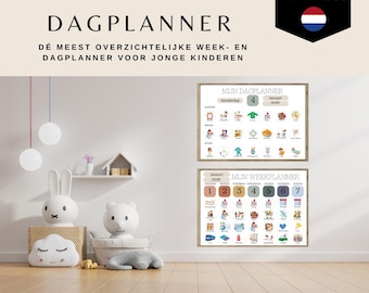Weekly Planner Child Dutch | Daily Planner Toddlers Preschoolers | Daily Routine | Visual Schedule | Homeschooling | Montessori Education |