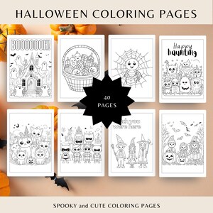 Halloween Coloring Pages | Kleurboek Halloween | Cute and Spooky | PDF Printable | Coloring for Kids |