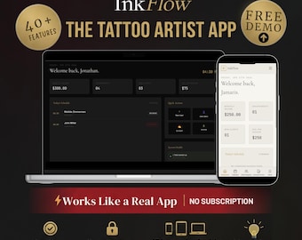 Tattoo Artist App Client Tracker Studio Manager Consent Forms Appointment Book Finance Tracker No Subscription