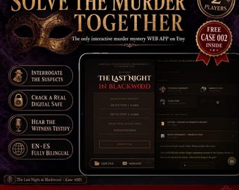 Murder Mystery Game for Couples Interactive Digital Detective Game Date Night Activity Instant Access Web App No Print Needed