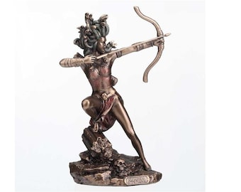 Medusa Shooting a Bow Figurine - Greek mythology decor - affordable small Medusa figure