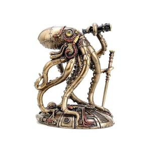 スチームパンクのファンタスティックタコ - タコのアートワーク - 印象的なフィギュア - スチームパンクの彫刻 - 室内装飾 - タコの海の装飾