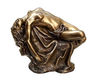 Beautiful woman lying on a rock - woman act - bedroom decor