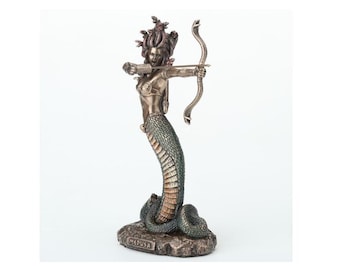 Medusa Shooting a Bow Figurine - Greek Mythology Decor - Artistic Decor Gift