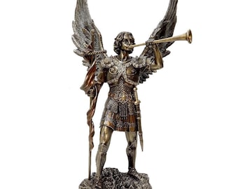 Saint Gabriel Figurine - Archangel Gabriel Statue - Christian Home Decor - Religious Inspiration Art