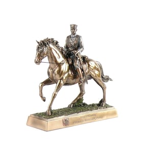 Polish hero Jozef Pilsudski on the horse figurine