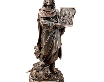 Saint Luke sculpture - Apostle Figurine - Religious Home Decoration - Inspirational Saint Statue