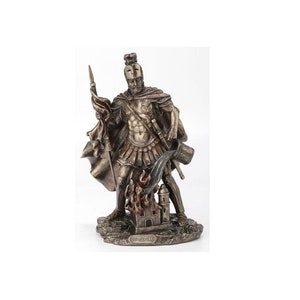 Saint Florian sculpture - Patron of Firefighters - Inspirational gift for Fireman - Firefighter Gift Idea