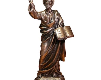 Saint Peter Sculpture - Apostle Holding the Keys to Heaven Statue - Christian Home Decor