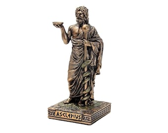 Asclepius - Greek god of medicine little figurine - symbol of medical science - medical decor