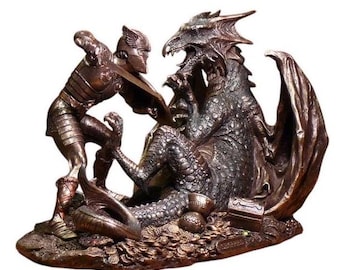 Siegfried the Dragon Slayer Sculpture - Mythical Hero Home Decor - Germanic Hero art statue