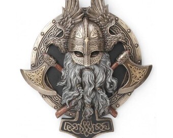 Viking Berserker Mask - Nordic mythology home decor - Norse Mythology-inspired art