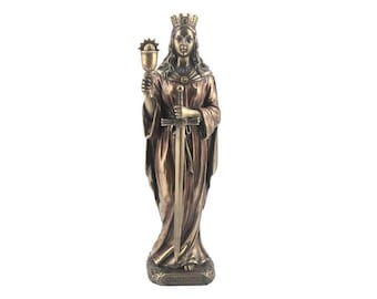Saint Barbara Sculpture - Patron of Miners Figurine - Protector of Miners figure
