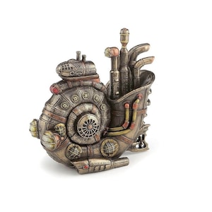Steampunk Nautical the Snail Shell Submarine Statue - Victorian Submarine Explorer by Jules Verne