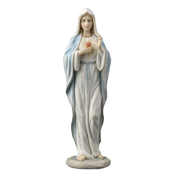 浄化済 マリア像 マリア様 未使用】マリア像 高さ51cm 彫刻 無原罪の