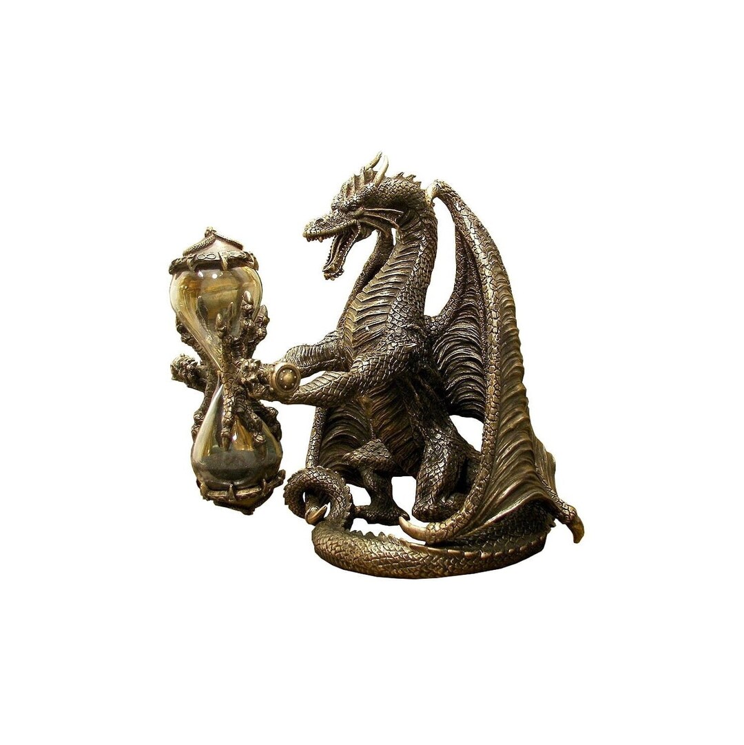 Dragon With Hourglass, Fantasy Decor With Mystical Timekeeper - Etsy