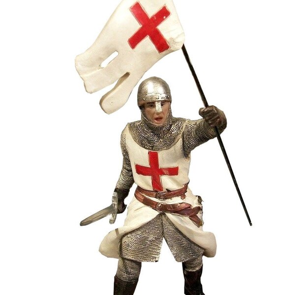 Knight Templar mit Schwert und Banner