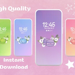 Phone Background | Lock & Home Screen Wallpapers | Asthetic Phone Wallpapers | Pack 20 Colorful Wallpaper | Pink, Purple | Instant Download