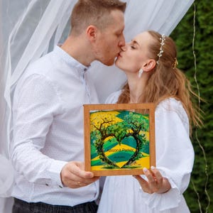 家系図付きの結婚式の砂の儀式、子供と一緒に行う砂の儀式、木とアクリルのフレーム、様々な色と色の砂