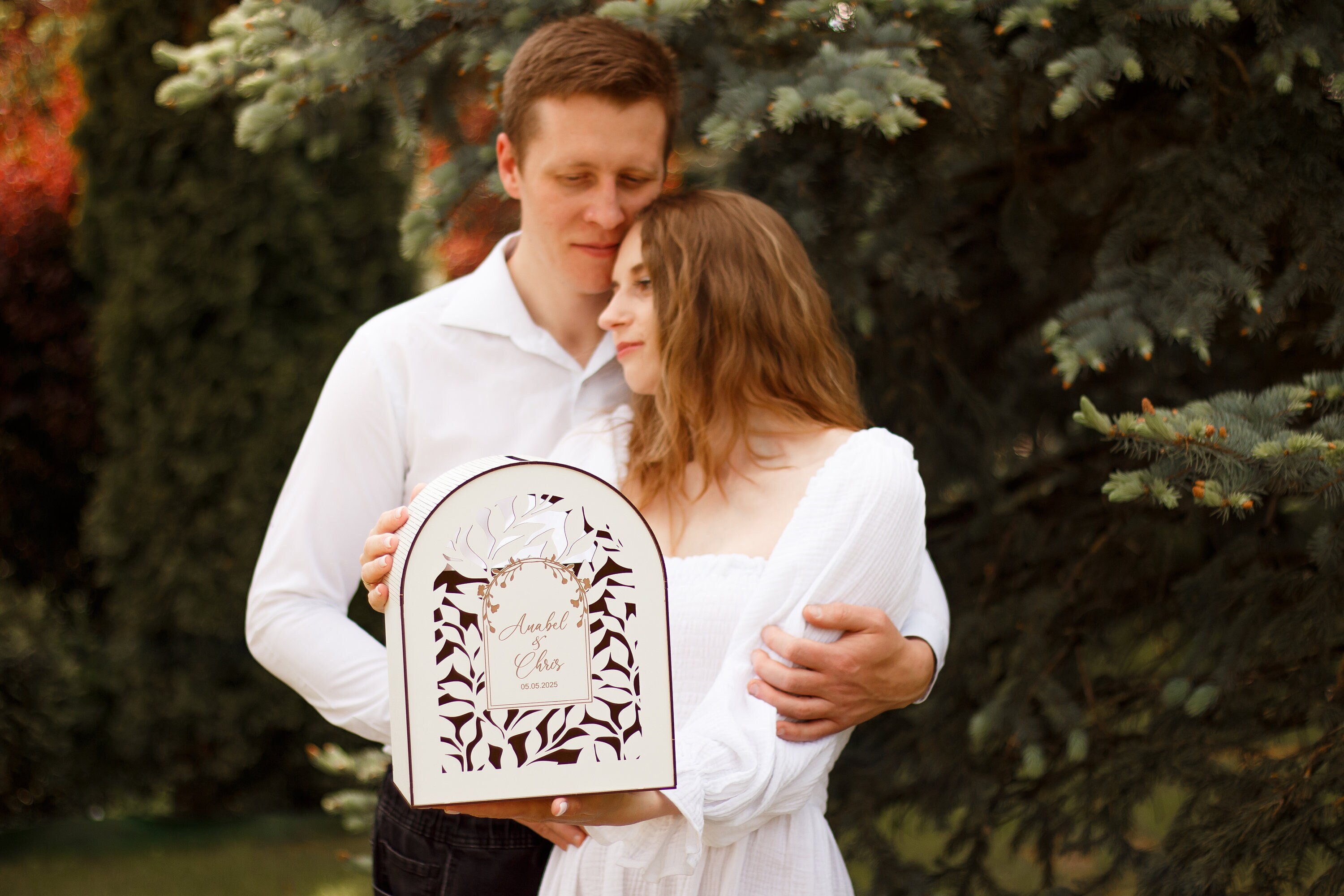 Card Box for Wedding Personalized Wooden Box for Cards and Gifts Rustic Wedding Decorations Custom Gift for CoupleWedding