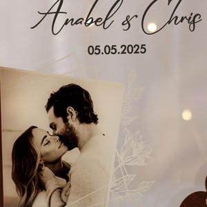 Unity wedding sand ceremony with printed photo,Wood and acrylic frame,Various colors,Сolored sand in kraft bags,Personalization option image 15