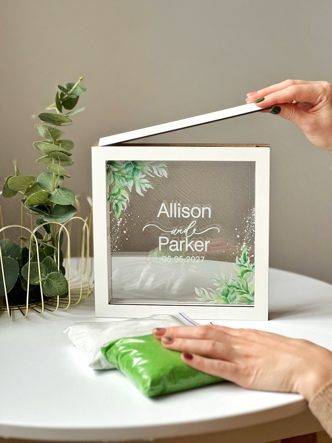 Personalized Rustic Wedding Unity Sand Ceremony Set Custom