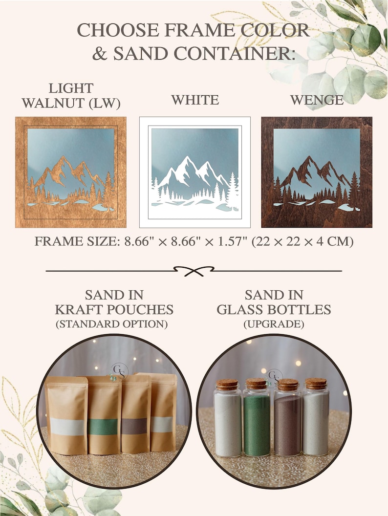 Custom Blended Family Wedding Sand Ceremony Set, Mountain Unity Sand ...