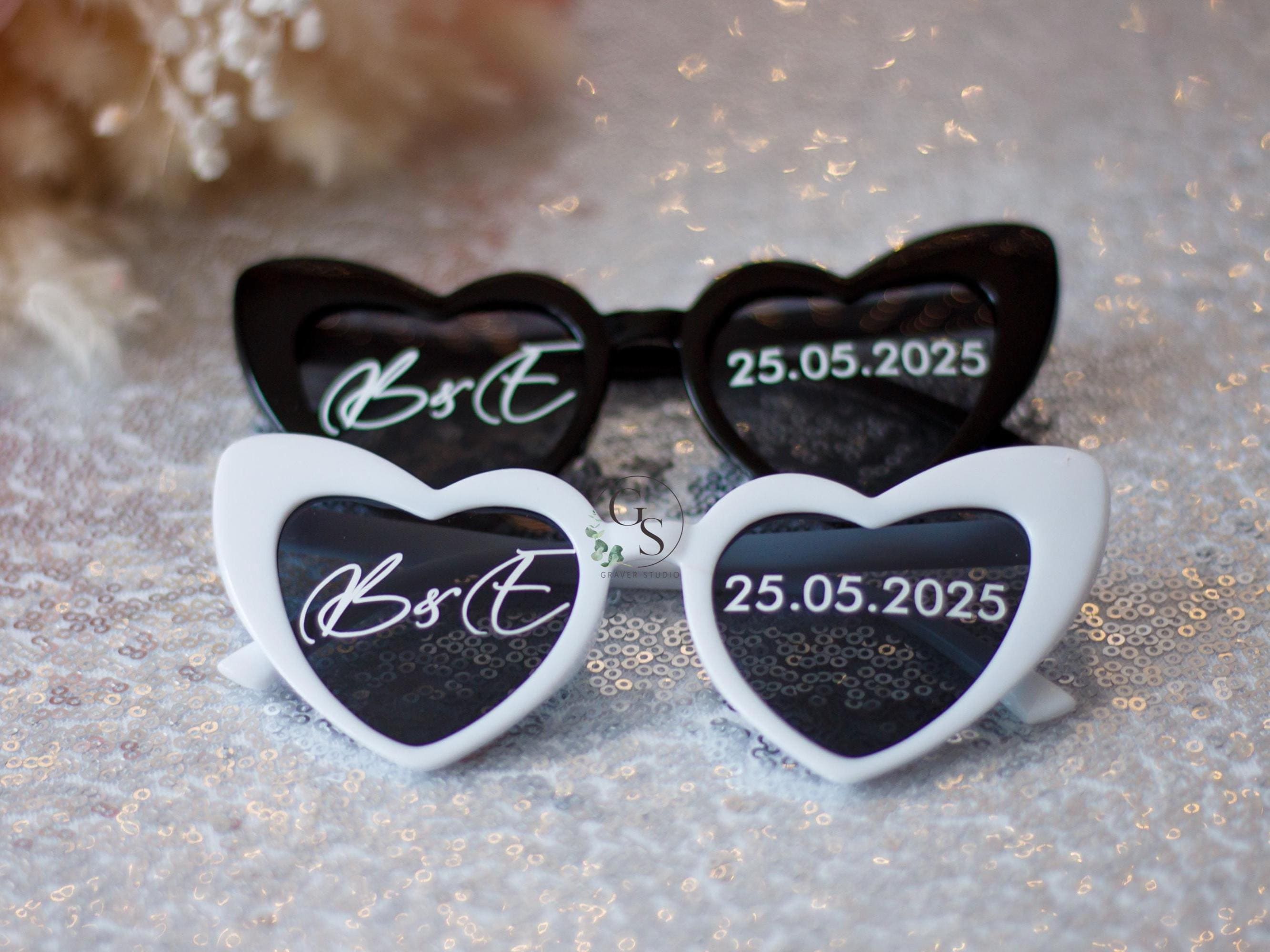 Personalized Wedding Sunglasses for Bride and Groom Personalized Wedding Sunglasses for Bride and Groom