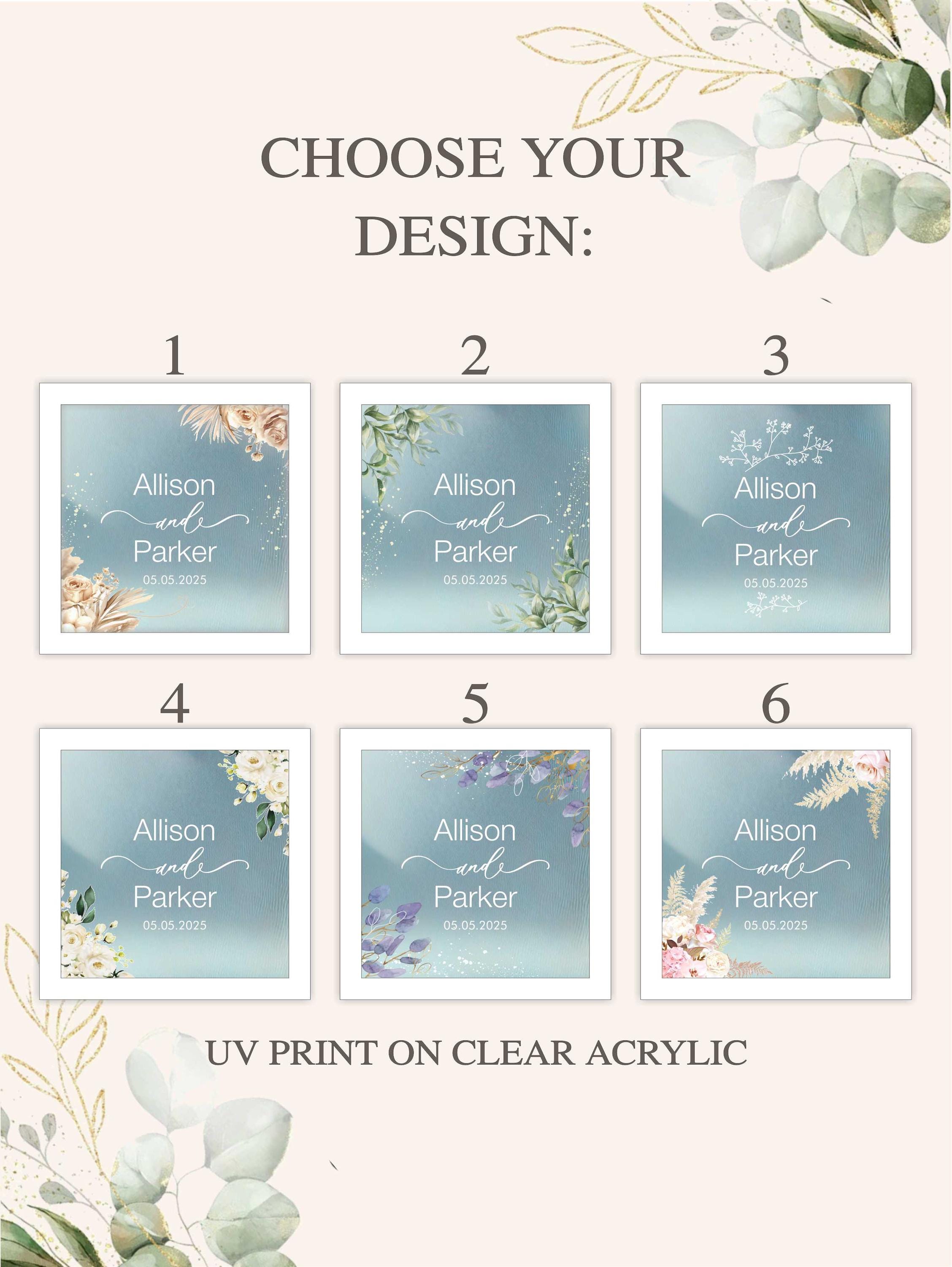 Custom Monogram Unity Sand Ceremony Set,wood and Acrylic Frame,various ...