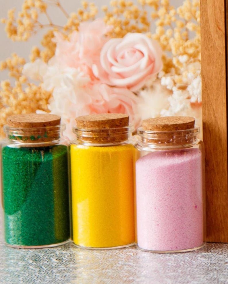 Unity wedding sand ceremony with printed photo,Wood and acrylic frame,Various colors,Сolored sand in kraft bags,Personalization option image 20