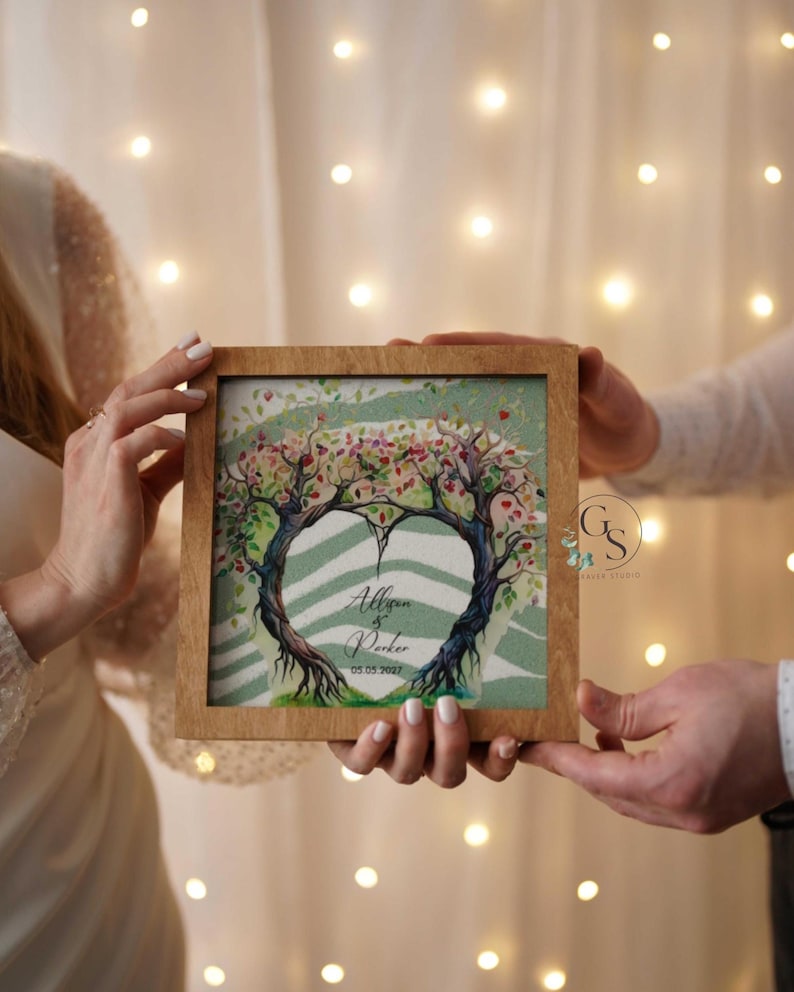 Wedding Sand Ceremony Family Tree Frame, Personalized Unity Ritual ...