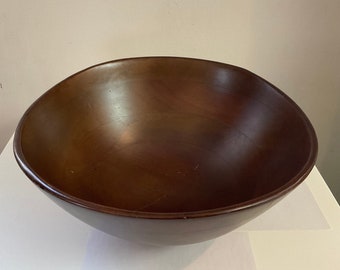 Vintage wood bowl 15”